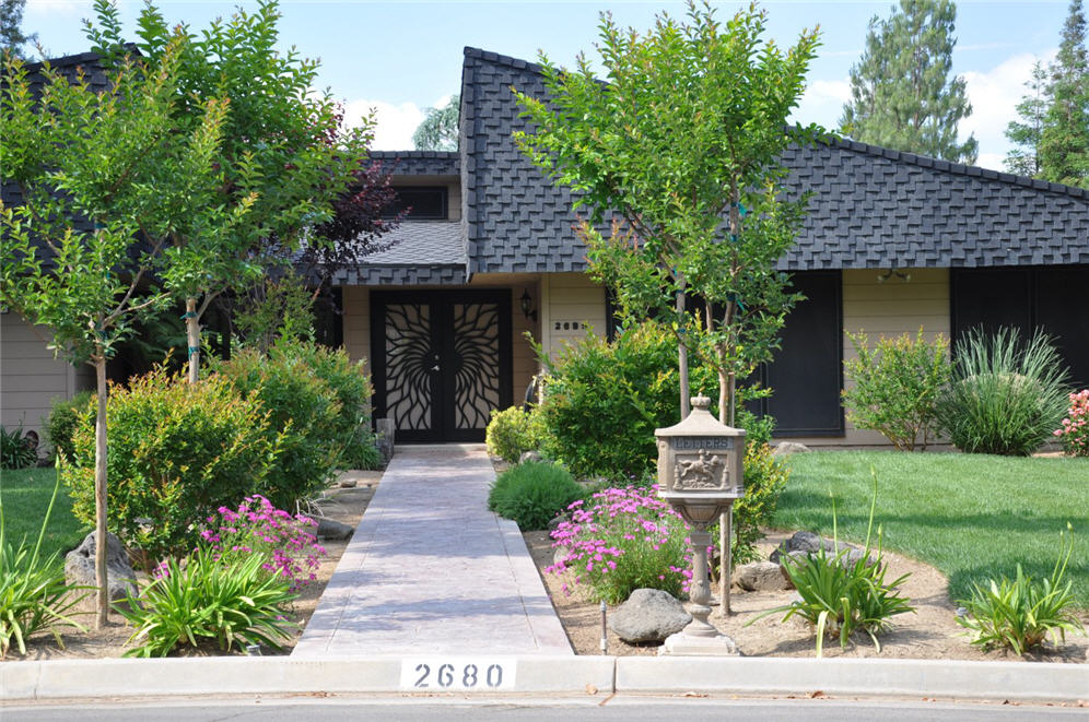 Walkway to Patterned Door